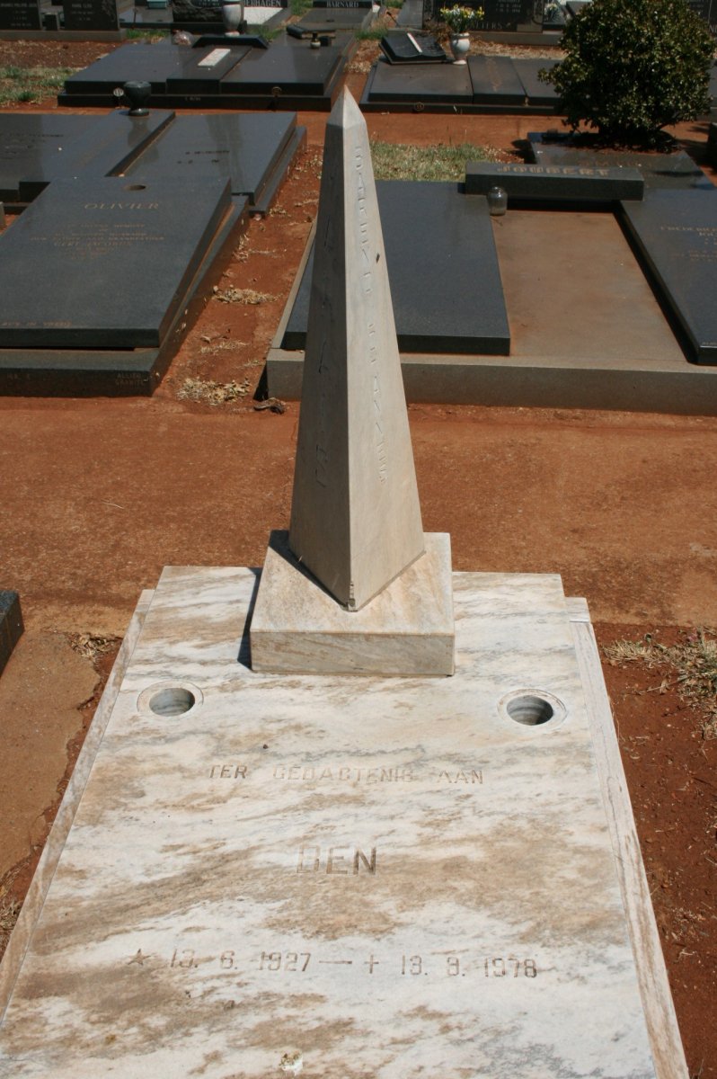 MARAIS Barend Johannes 1927-1978