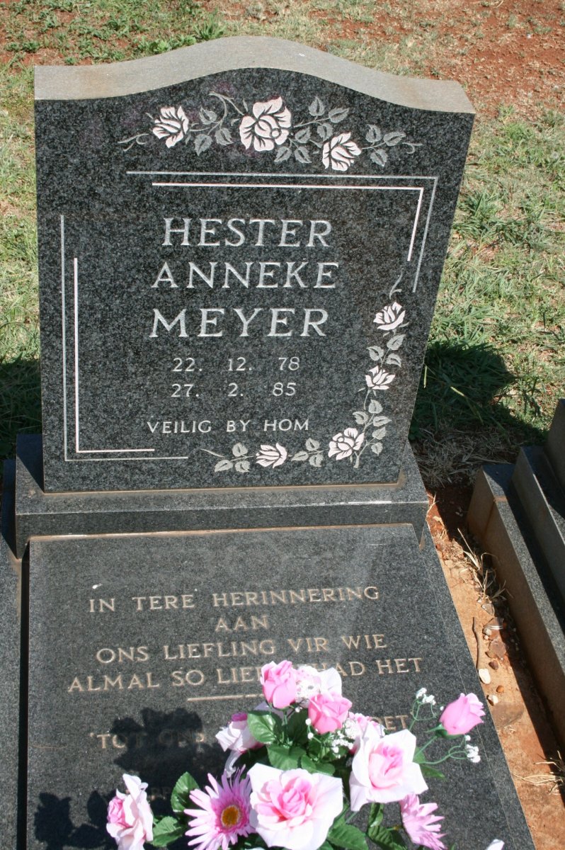 MEYER Hester Anneke 1978-1985