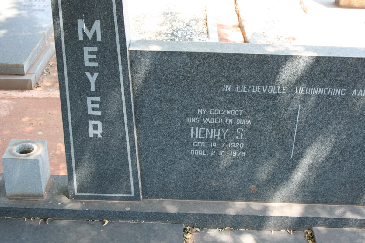 MEYER Henry S. 1920-1978