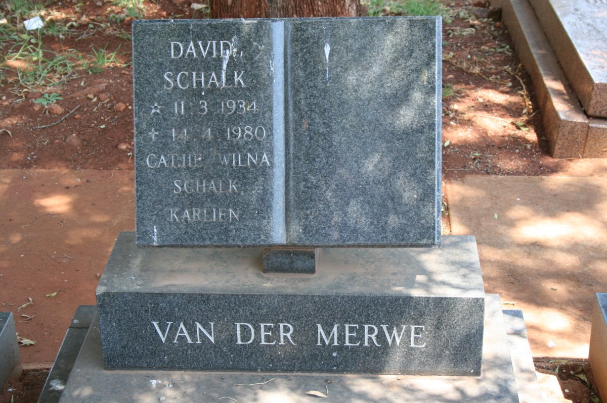 MERWE David Schalk, van der 1934-1980