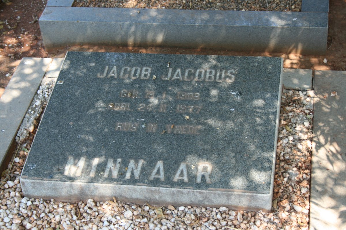 MINNAAR Jacob Jacobus 1908-1977