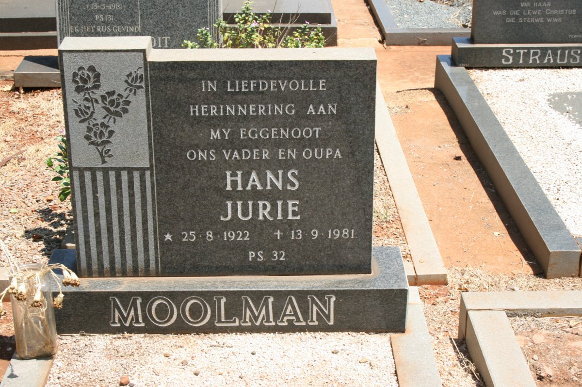 MOOLMAN Hans Jurie 1922-1981