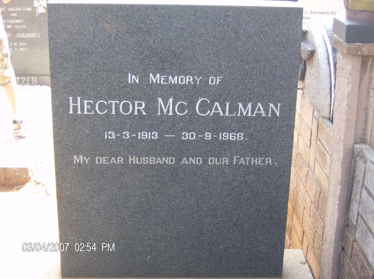 Mc CALMAN Hector 1913-1968