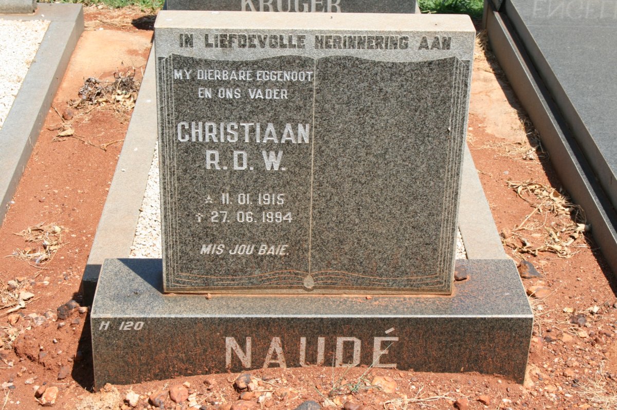 NAUDÉ Christiaan R.D.W. 1915-1994