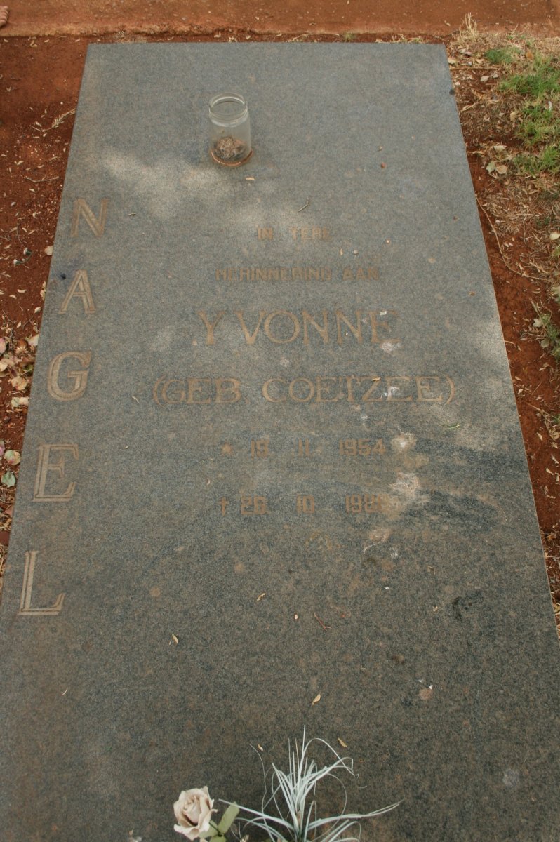 NAGEL Yvonne nee COETZEE 1954-1986