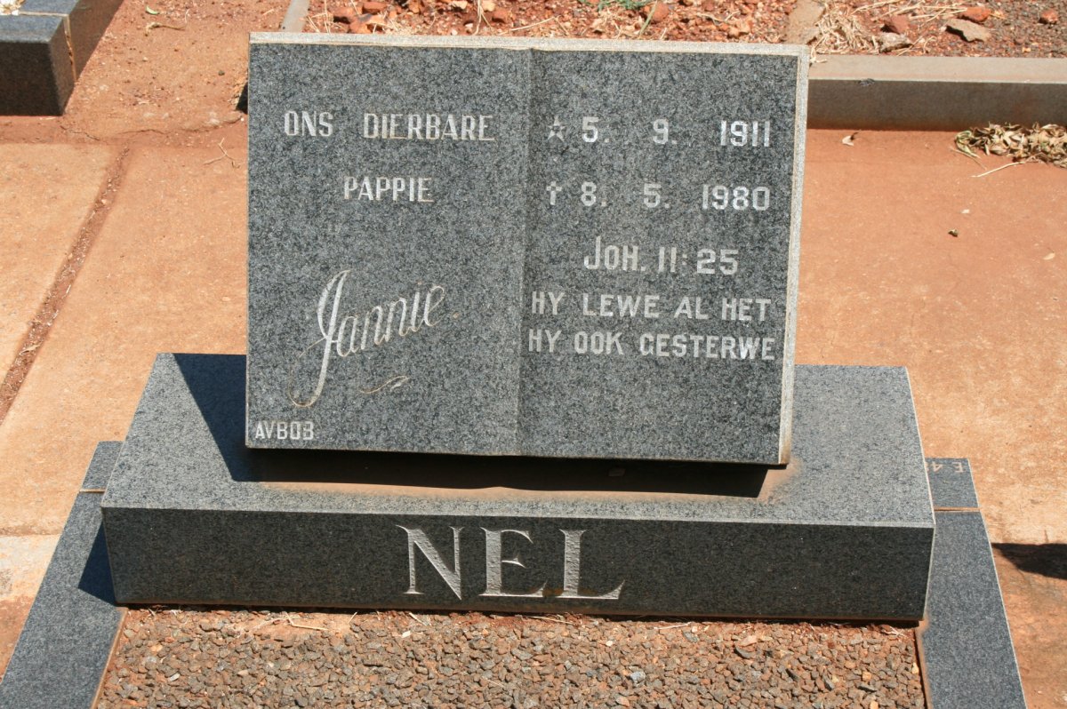 NEL Jannie 1911-1980