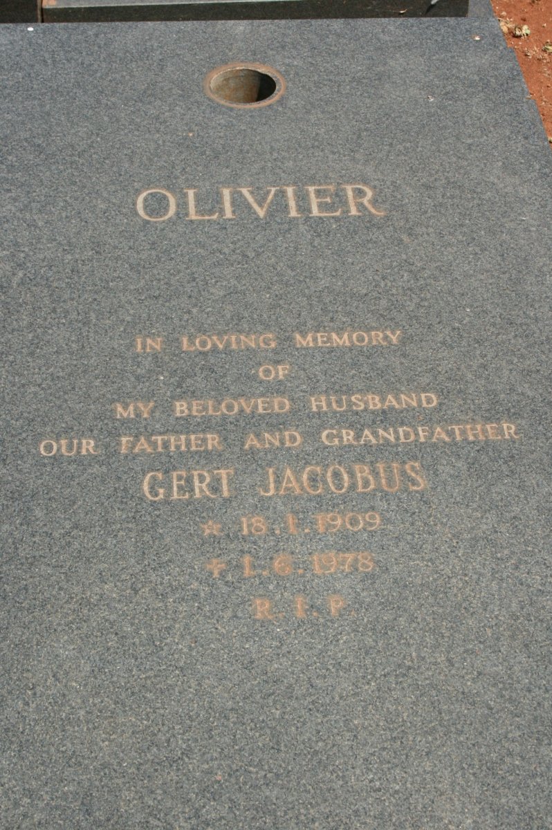 OLIVIER Gert Jacobus 1909-1978