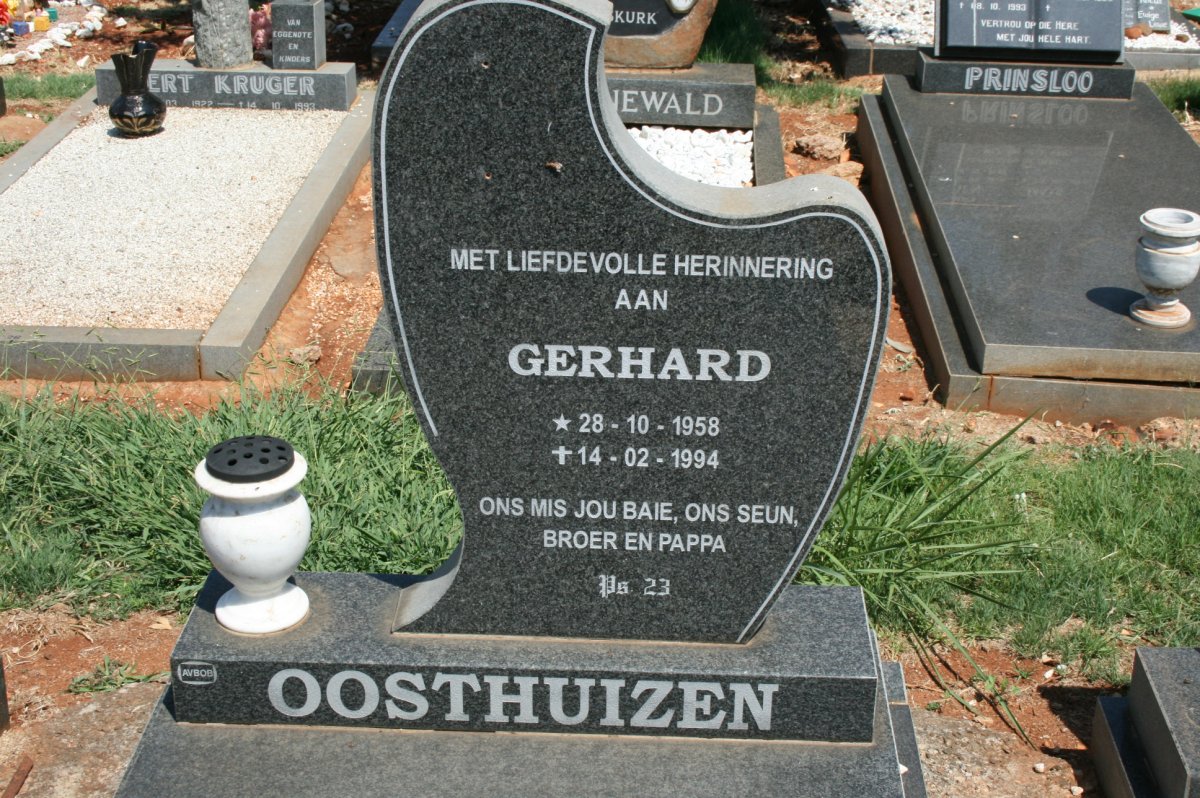 OOSTHUIZEN Gerhard 1958-1994