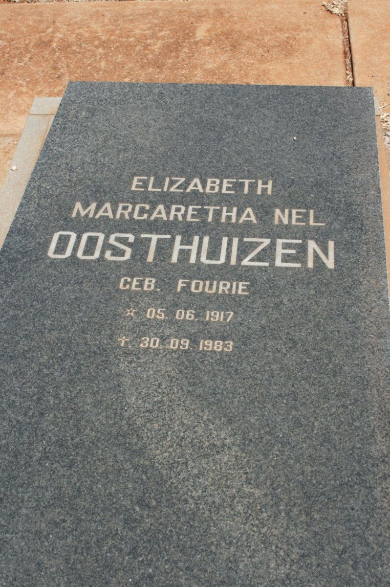 OOSTHUIZEN Elizabeth Margaretha Nel nee FOURIE 1917-1983