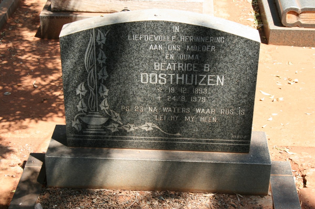 OOSTHUIZEN Beatrice B. 1893-1979