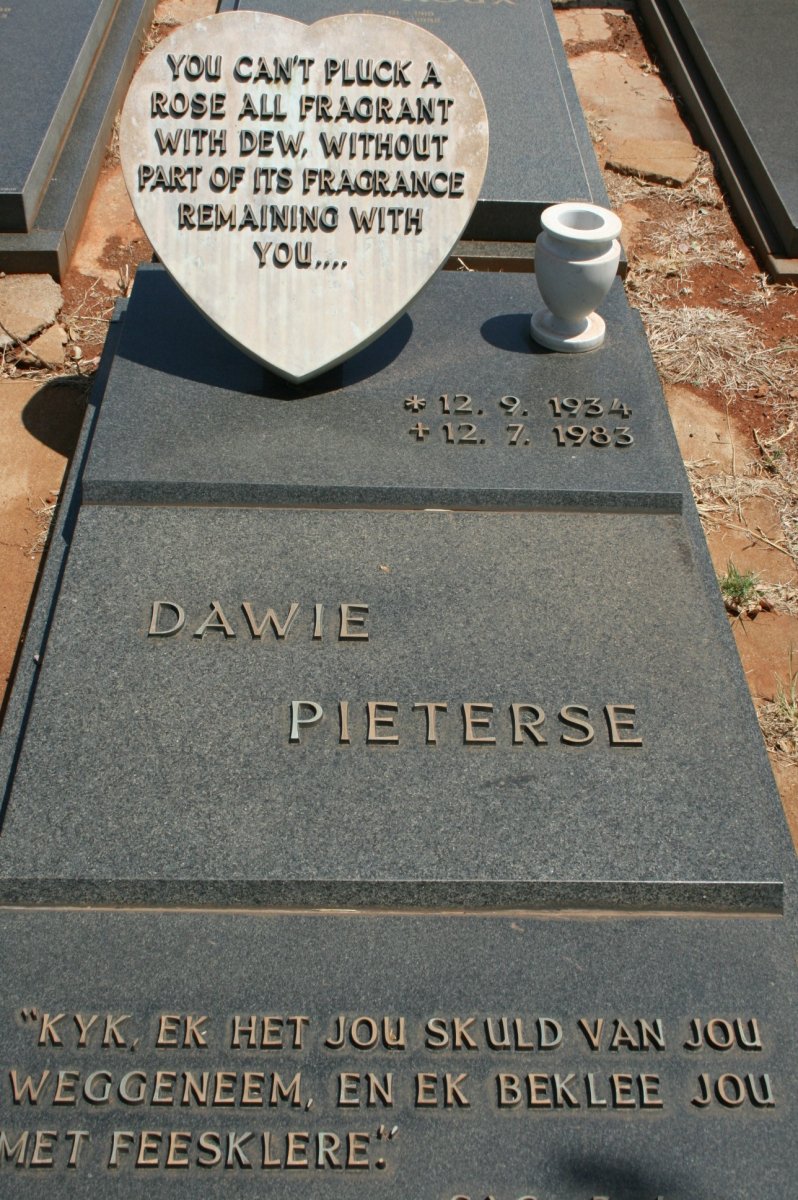 PIETERSE Dawie 1934-1983