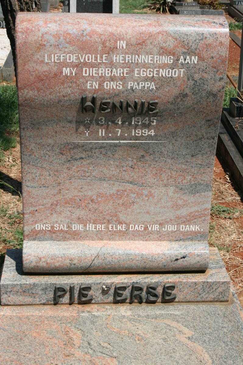 PIETERSE Hennie 1945-1994