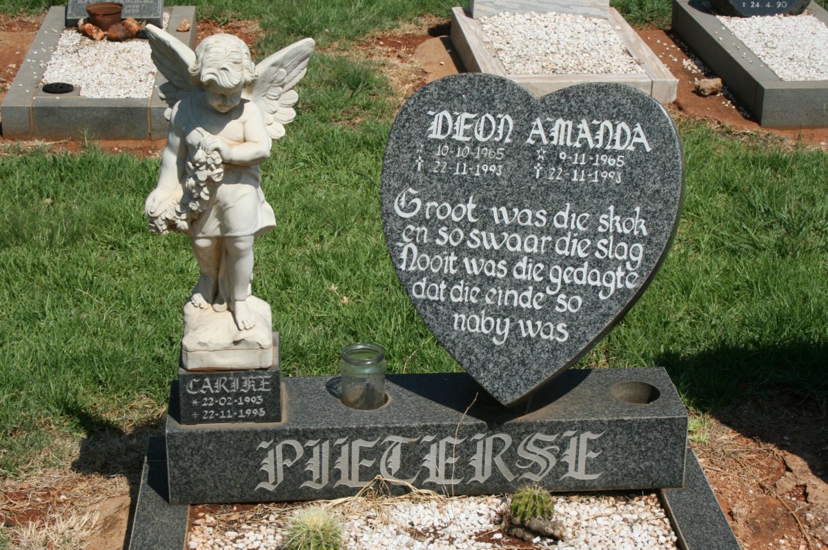PIETERSE Deon 1965-1993 &amp; Amanda 1965-1993 :: PIETERSE Carrie 1993-1993