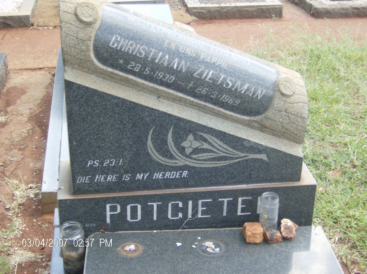 POTGIETER Chrstiaan Zietsman 1930-1969