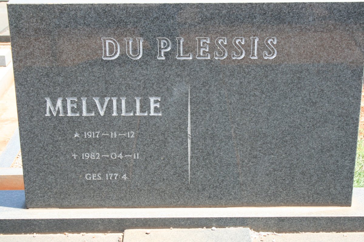 PLESSIS Melville, du 1917-1982