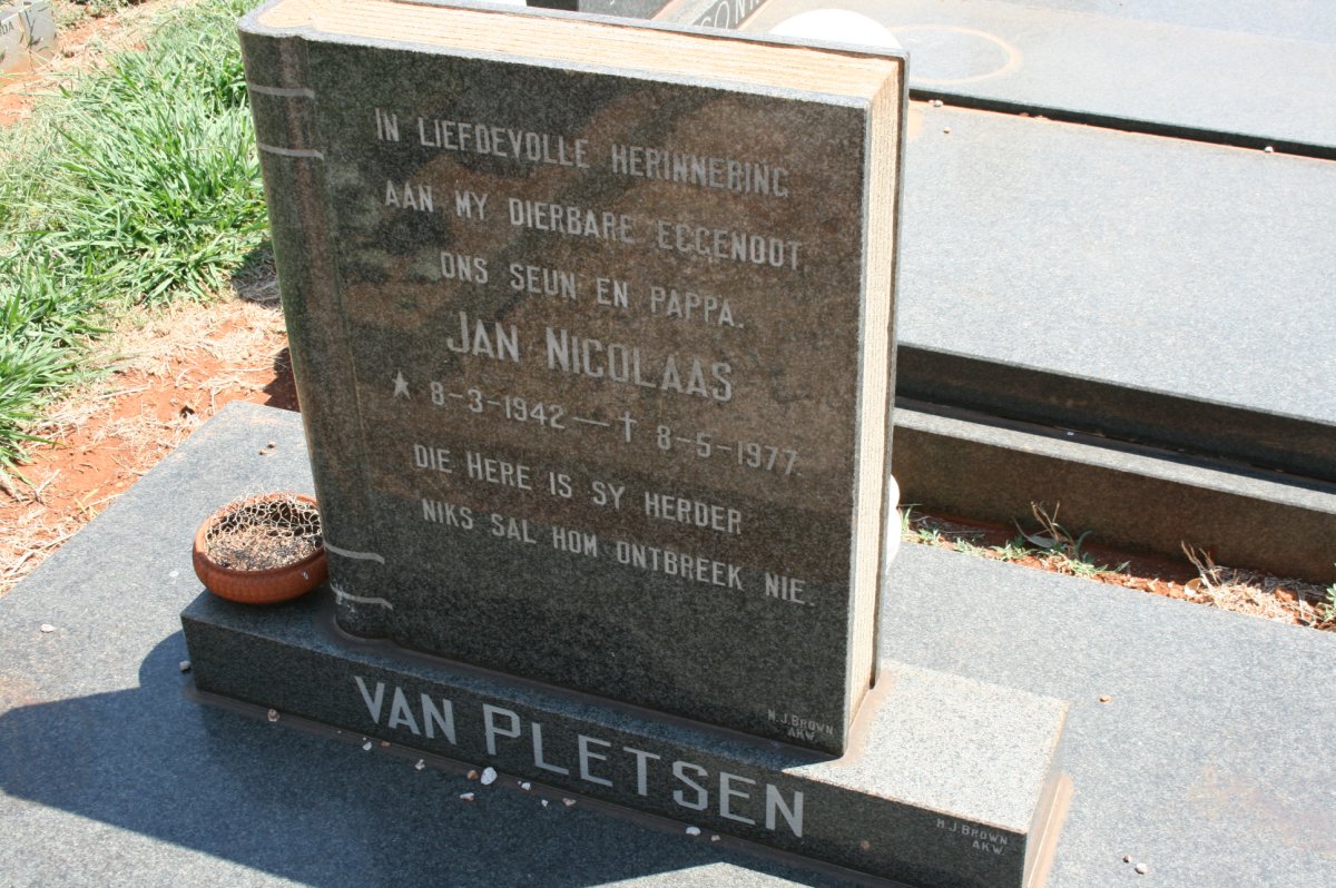 PLETSEN Jan Nicolaas, van 1942-1977