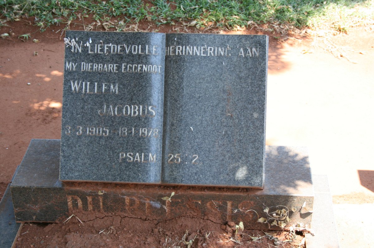 PLESSIS Willem Jacobus, du 1905-1978