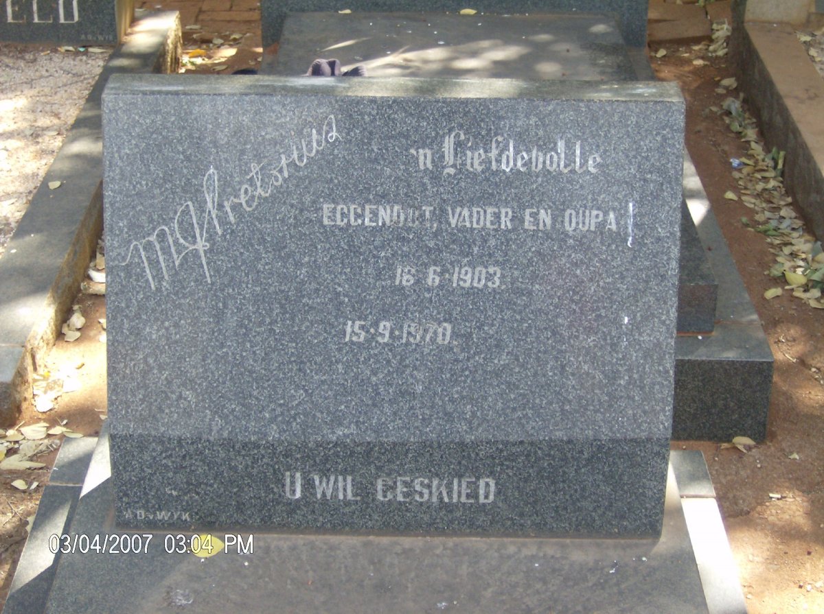 PRETORIUS M.J. 1903-1970