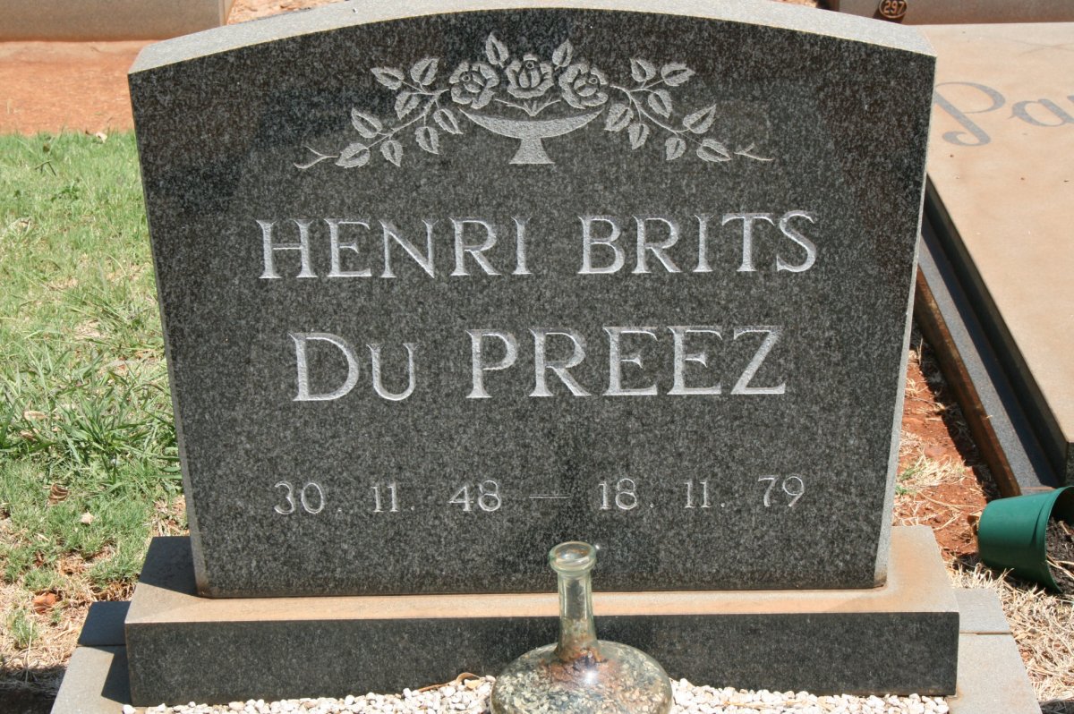PREEZ Henri Brits, du 1948-1979