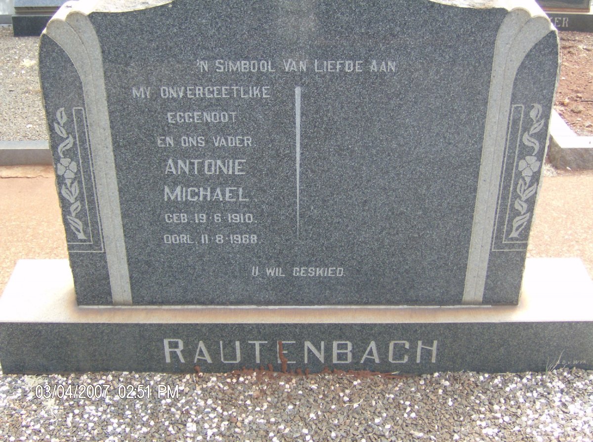 RAUTENBACH Antonie Michael 1910-1968