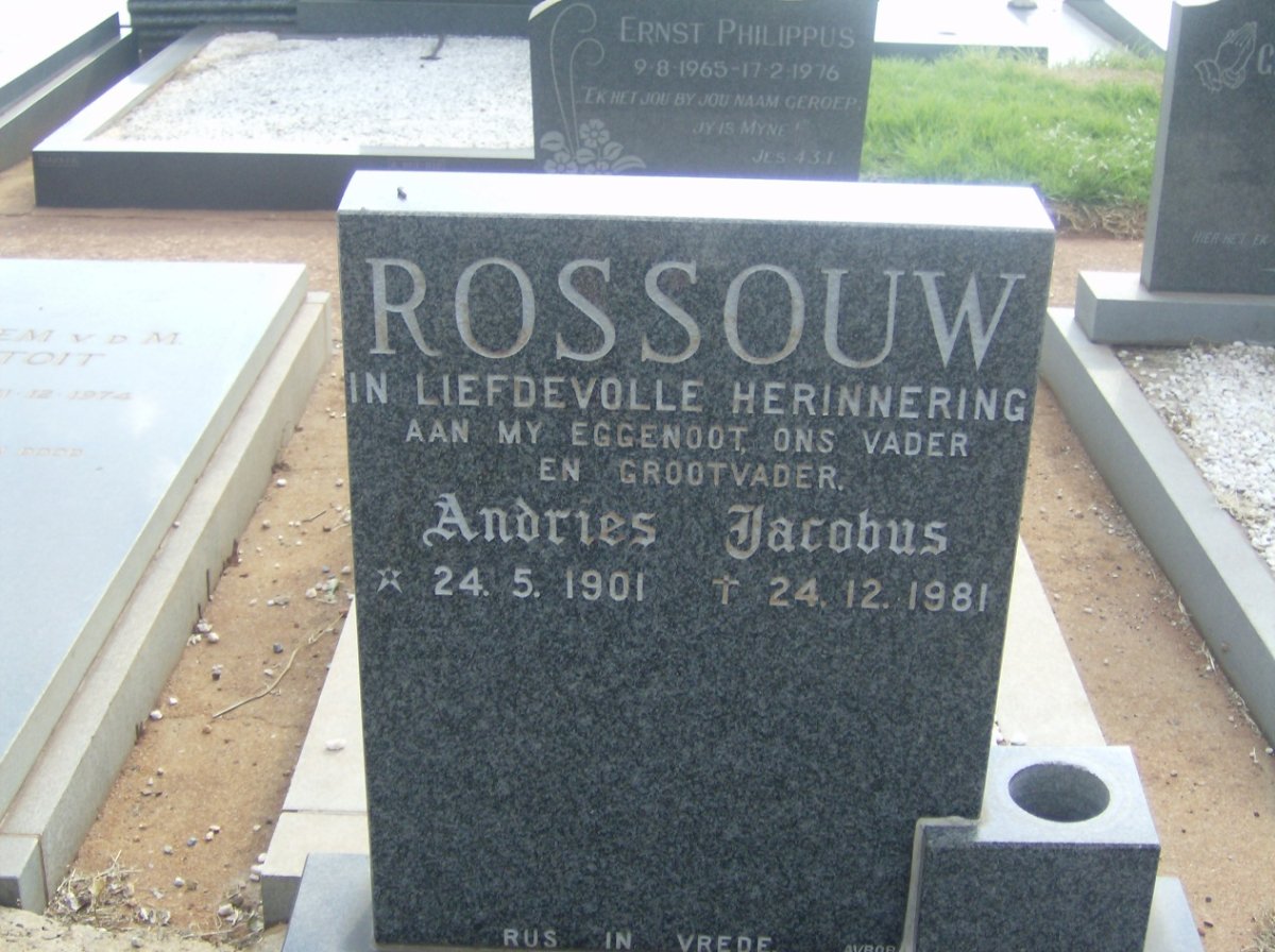 ROSSOUW Andries Jacobus 1901-1981