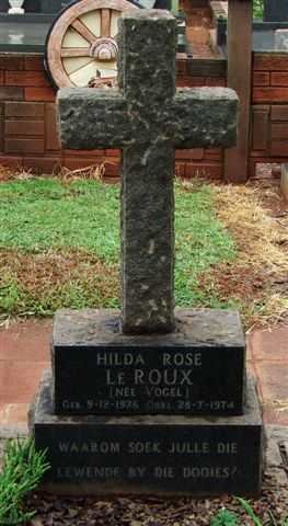 ROUX Hilda Rose, le nee VOGEL 1926-1974