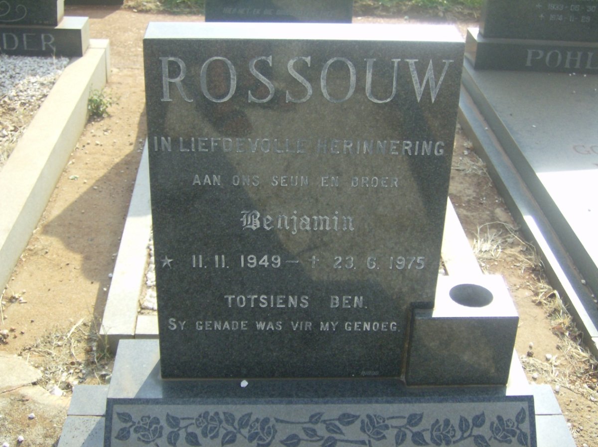 ROSSOUW Benjamin 1949-1975