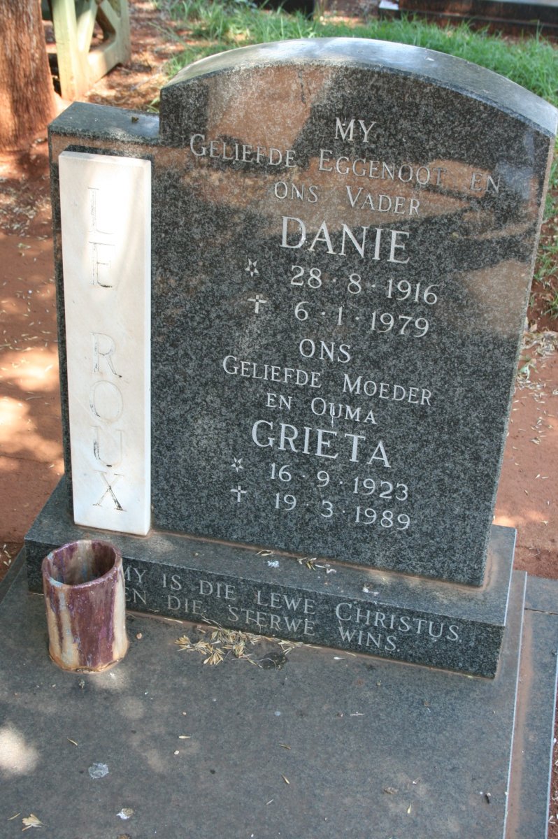 ROUX Danie, le 1916-1979 &amp; Grieta 1923-1989