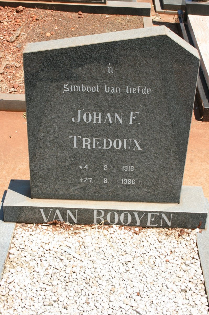 ROOYEN Johan F. Tredoux, van 1918-1986