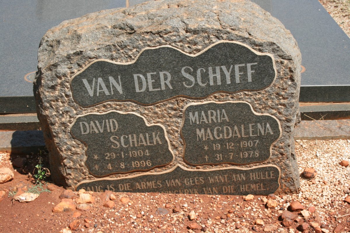 SCHYFF David Schalk, van der 1904-1996 &amp; Maria Magdalena 1907-1978