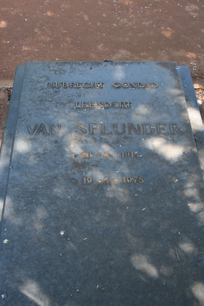 SPLUNDER Hubrecht Conrad Leendert, van 191?-1978
