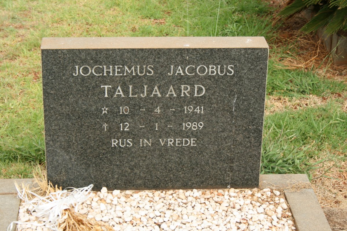TALJAARD Jochemus Jacobus 1941-1989