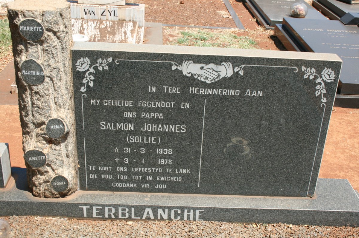 TERBLANCHE Salmon Johannes 1938-1978