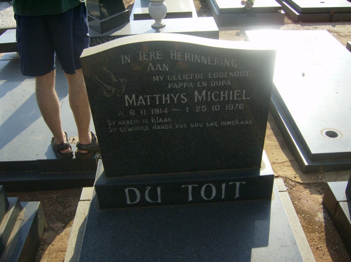 TOIT Matthys Michiel, du 1914-1976