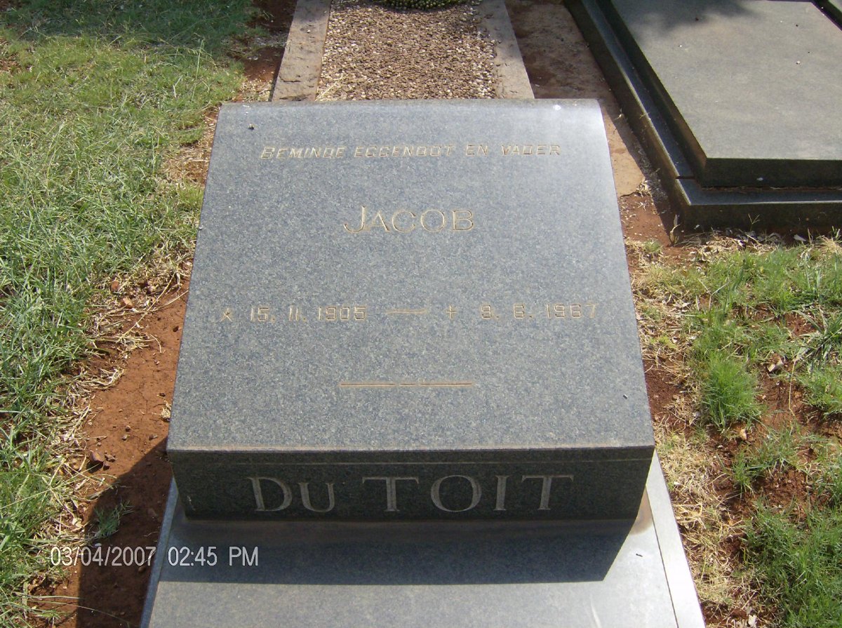TOIT Jacob, du 1905-1967