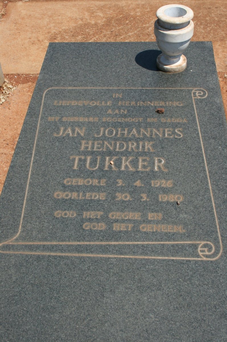 TUKKER Jan Johannes Hendrik 1926-1980