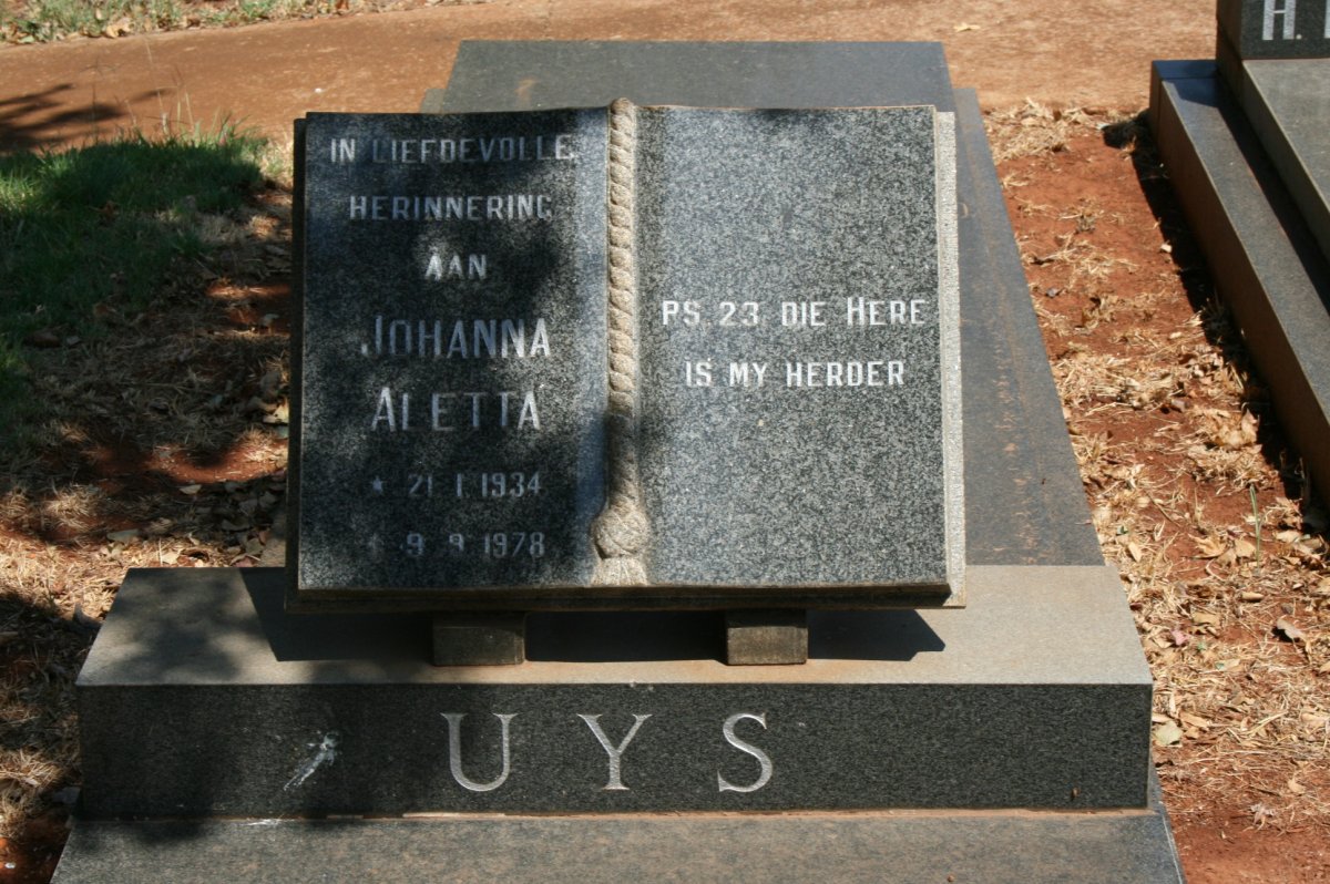 UYS Johanna Aletta 1934-1978