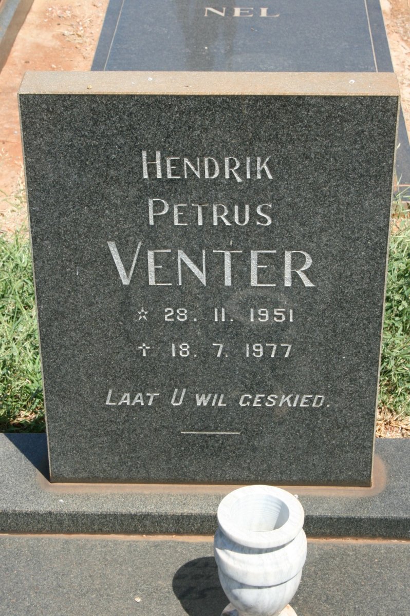 VENTER Hendrik Petrus 1951-1977