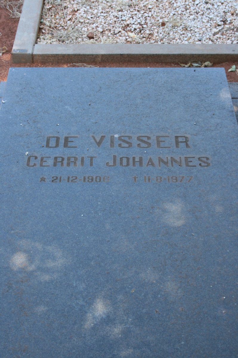 VISSER Gerrit Johannes, de 1906-1977