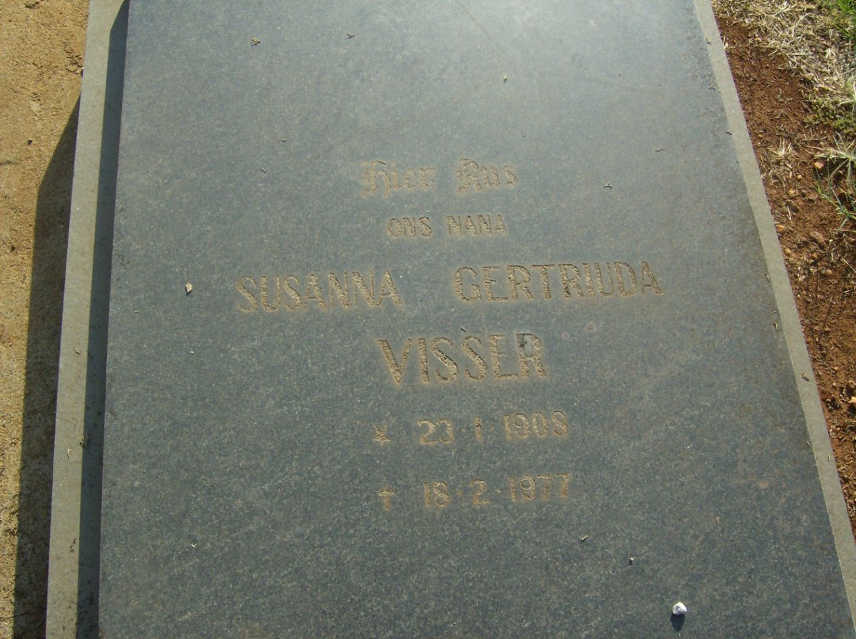 VISSER Susanna Gertriuda 1908-1977
