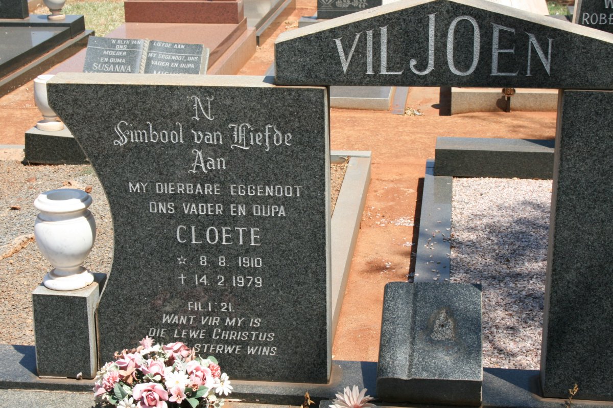 VILJOEN Cloete 1910-1979