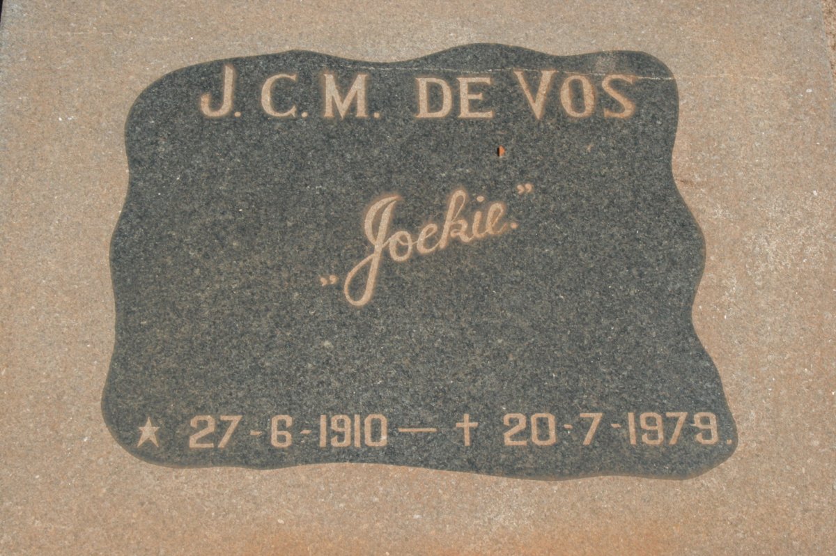 VOS J.C.M., de 1910-1979