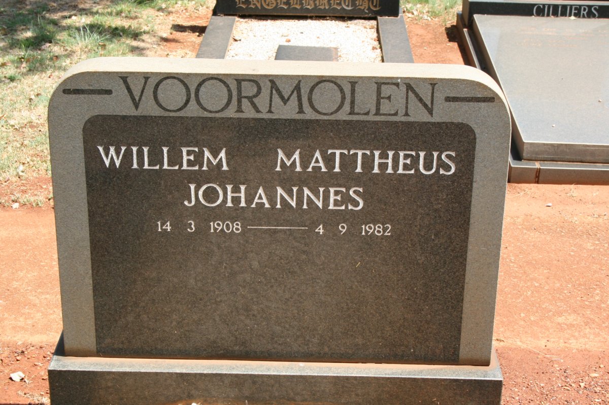 VOORMOLEN Willem Mattheus Johannes 1908-1982