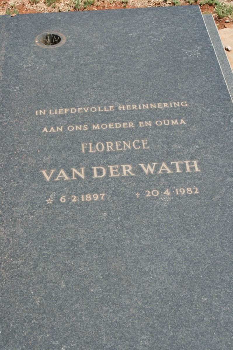 WATH Florence, van der 1897-1982