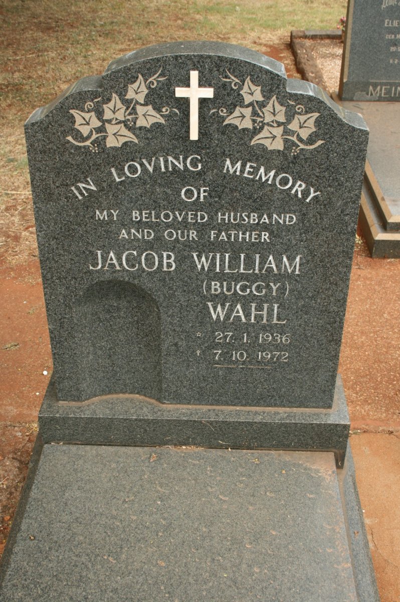 WAHL Jacob William 1936-1972