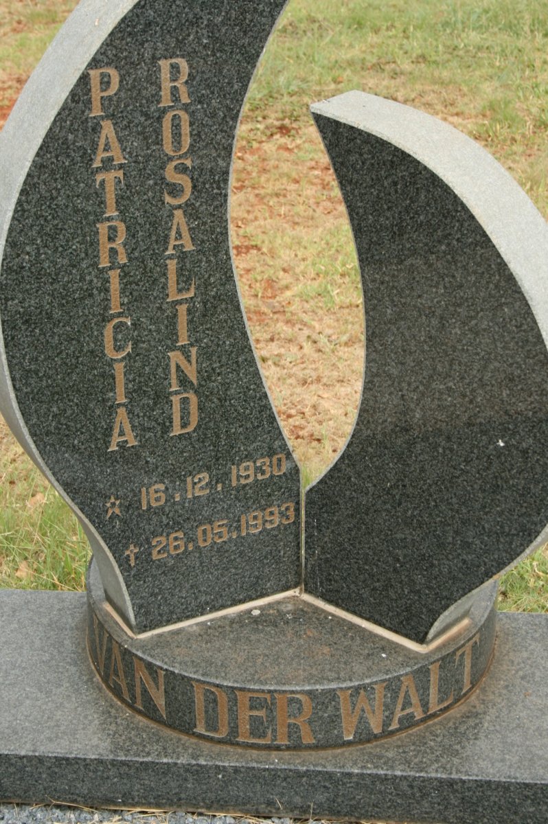 WALT Patricia Rosalind, van der 1930-1993