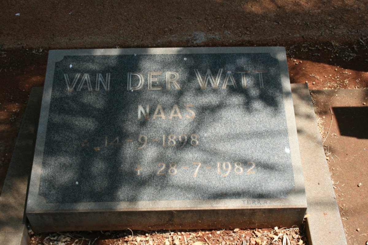 WATT Naas, van der 1898-1982