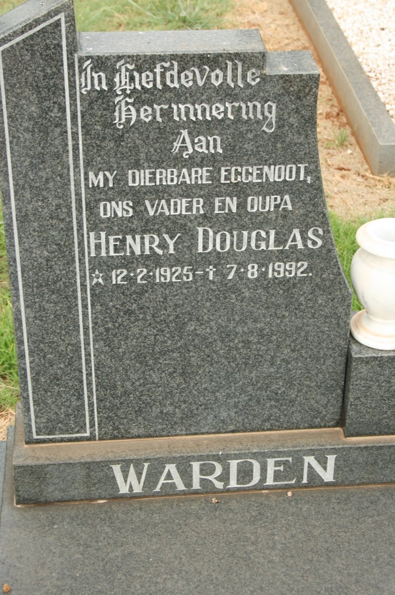WARDEN Henry Douglas 1925-1992