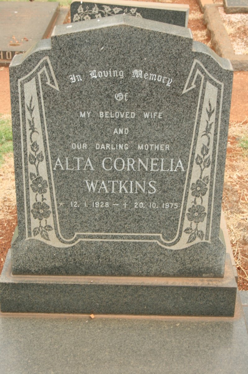 WATKINS Alta Cornelia 1928-1975