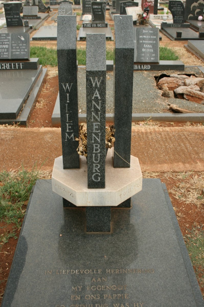 WANNENBURG Willem 1953-1985